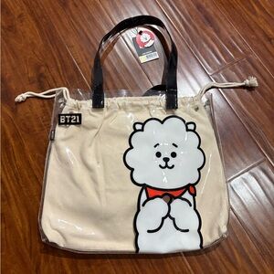 BTS Line Friends clear Tote Bag